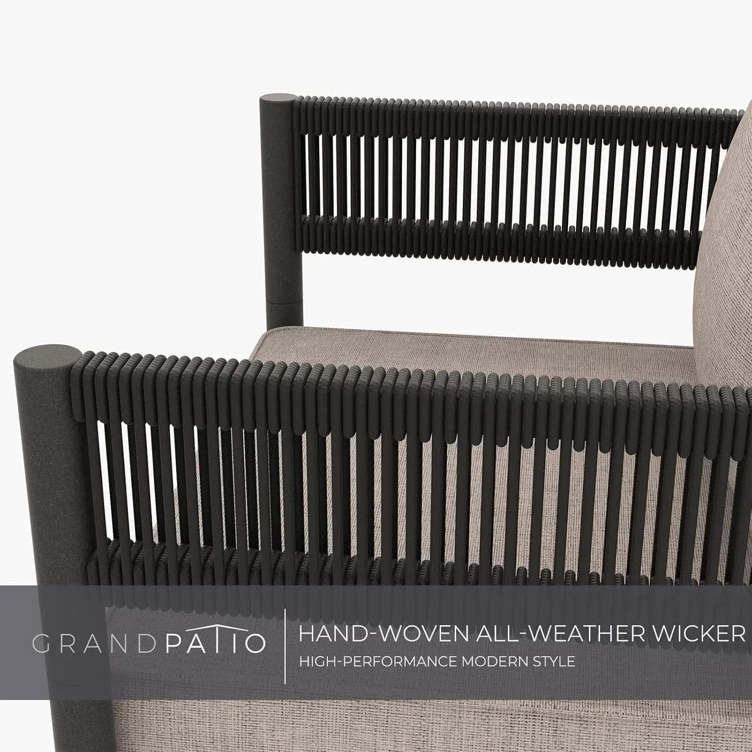 4 Piece Outdoor Wicker Conversation Set With 2 Chairs from PriceLows™