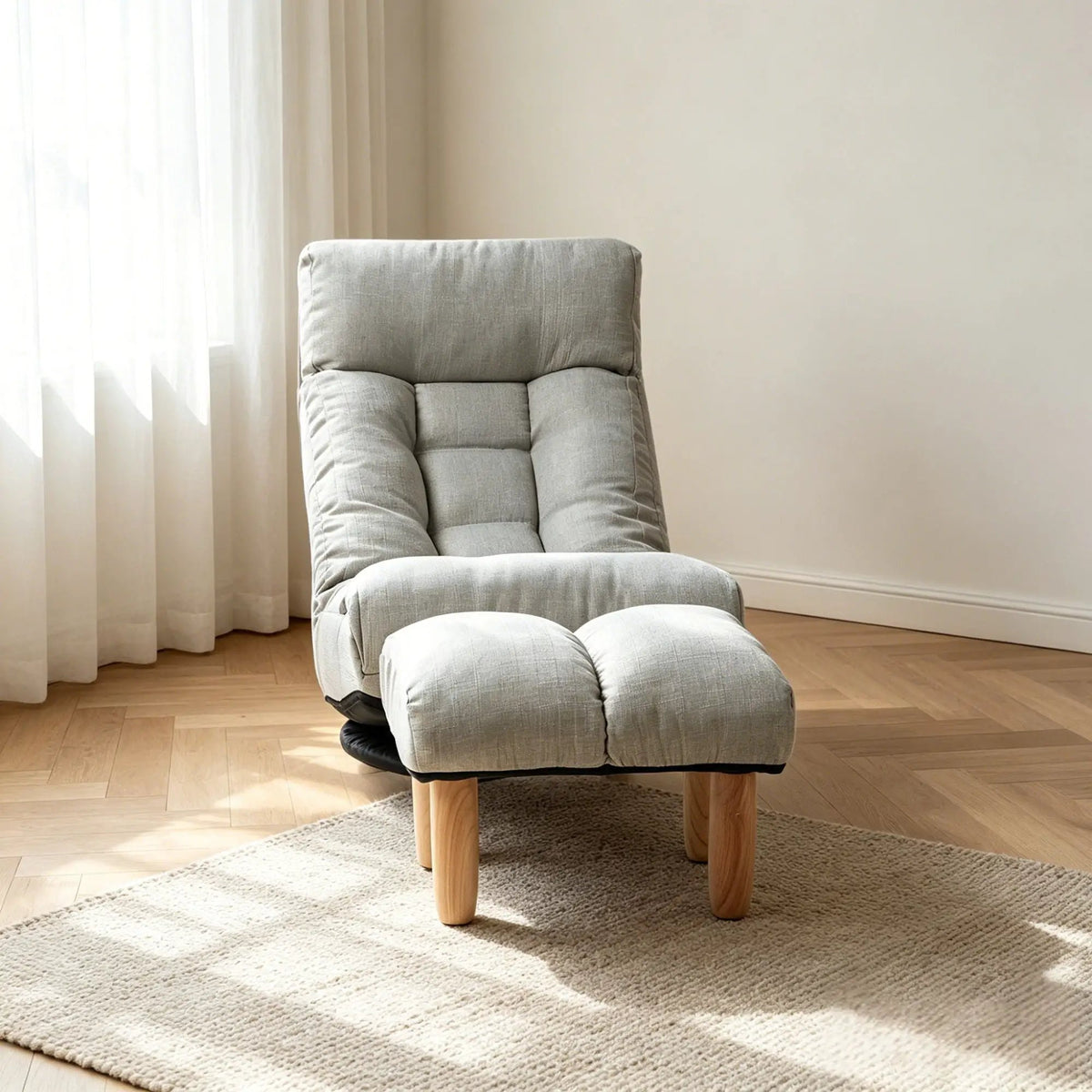Adjustable Reclining Floor Chair | Metal Frame | Folding