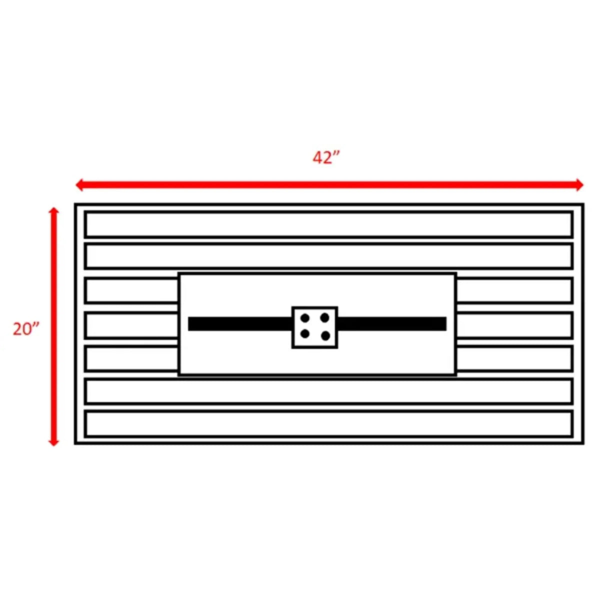 Propane Fire Pit Table | Rectangular | Powder-Coated Steel | Lid Included