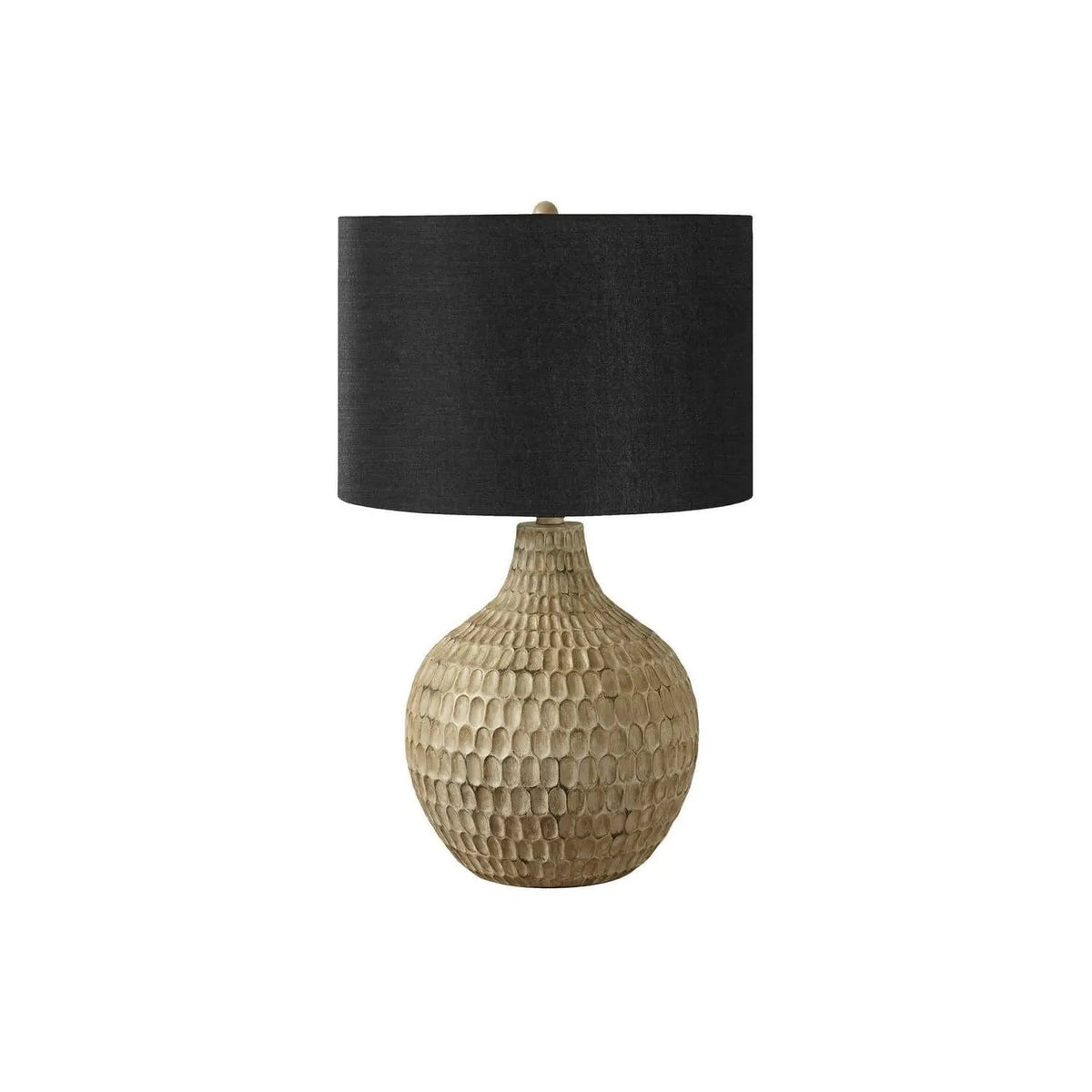 Lighting, Table Lamp, Resin, Contemporary - | 15 x 15 x 24.75 in | Linen & Resin | Brown