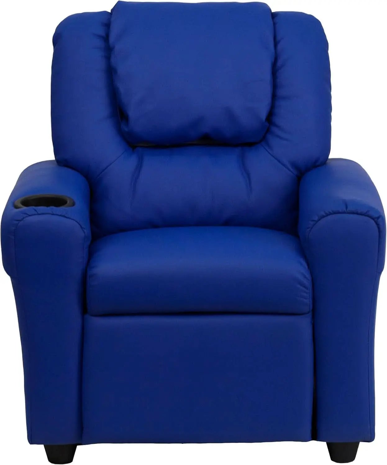 Vana Vinyl Kids Recliner Blue With Cup Holder And Headrest from PriceLows™