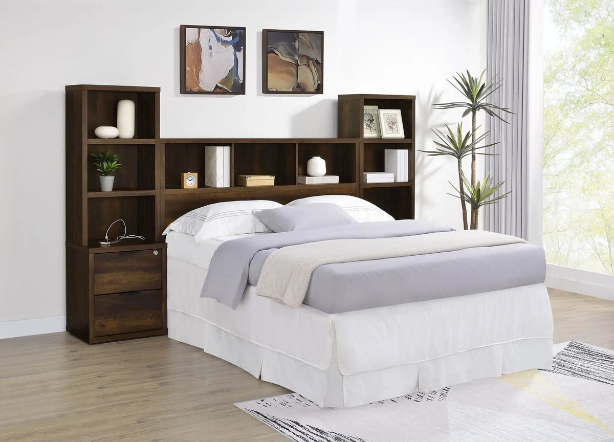 Westpark 3-piece Queen Bedroom Set Bookcase Headboard Pine | 3-Piece Set | Engineered Wood & Veneer | Bedroom