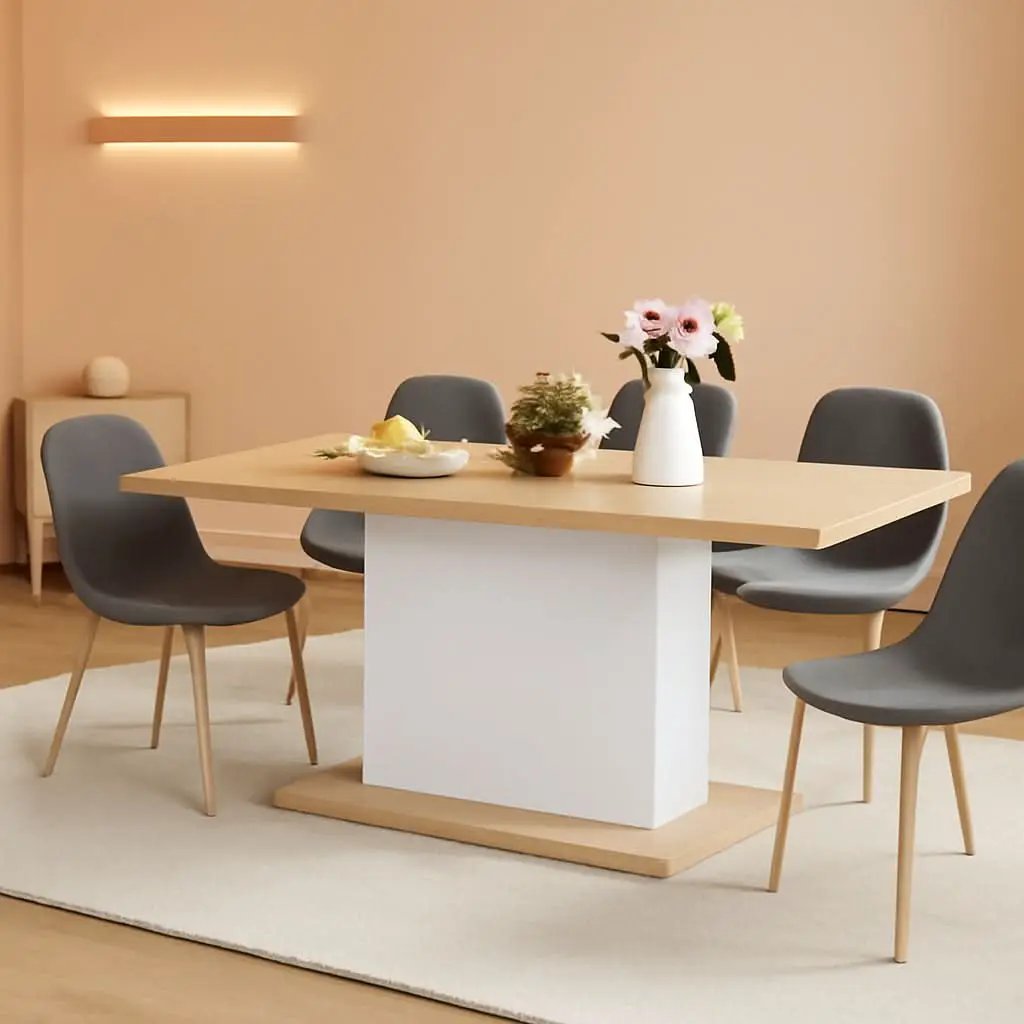 Extensible Dining Table For 4 To 8 People Wooden Top from PriceLows™