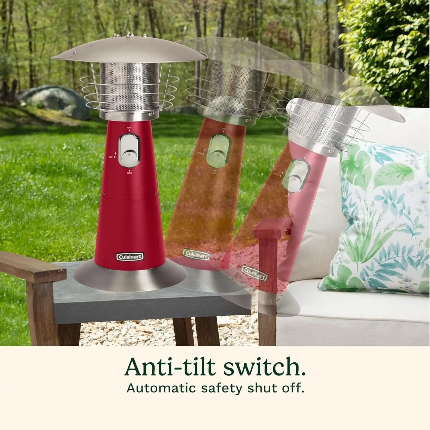 Portable Tabletop Patio Heater 11000 BTU Red Outdoor from PriceLows™