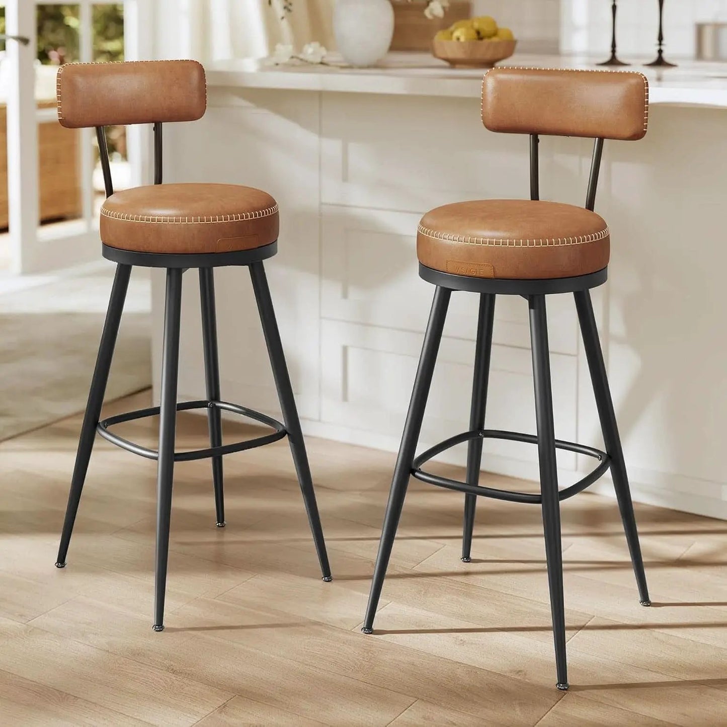 Swivel Bar Stools Set of Two for Kitchen from PriceLows™