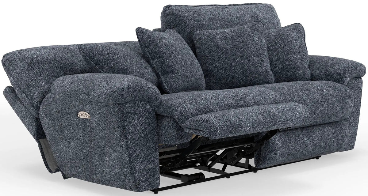 Paxon Deep Seat Power Reclining Sofa With Power Adjustable Headrest | 90 x 47 x 43 in | Polyester & Fabric | Smoke