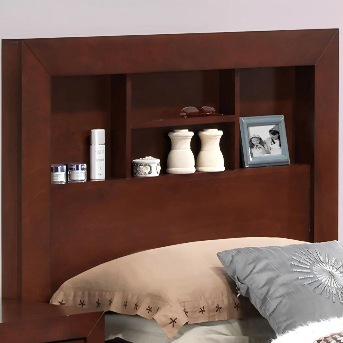 Modern Storage Bed | Ample Bedroom Storage | Wood And Manufactured Wood | 81 Inch Length