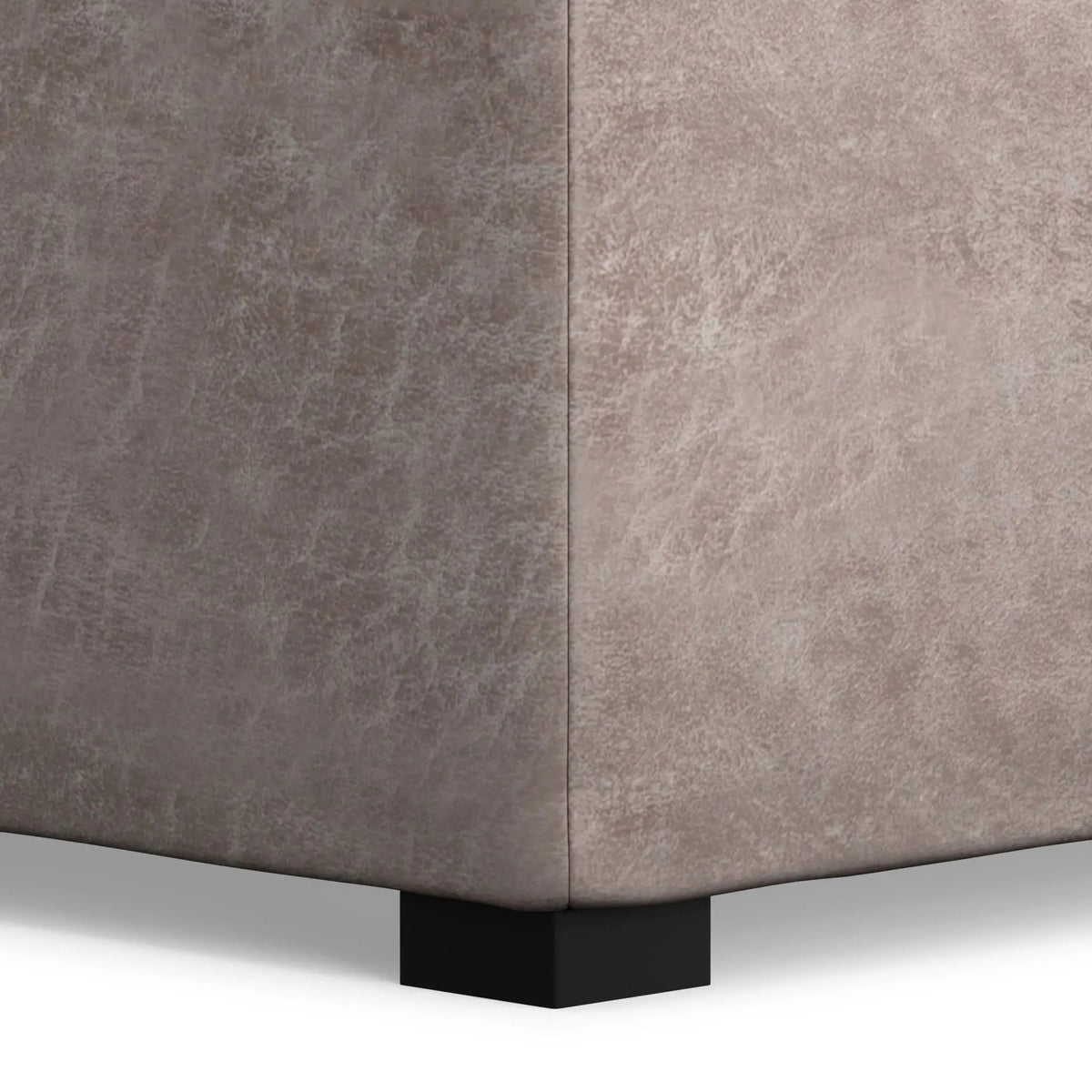 Avalon Square Storage Ottoman | Coffee Table Design | Four Flip Over Serving Trays | 35 Inch Width