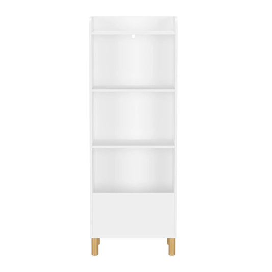 4 Tier Bookcase | Safety Restraint | White | Room Storage