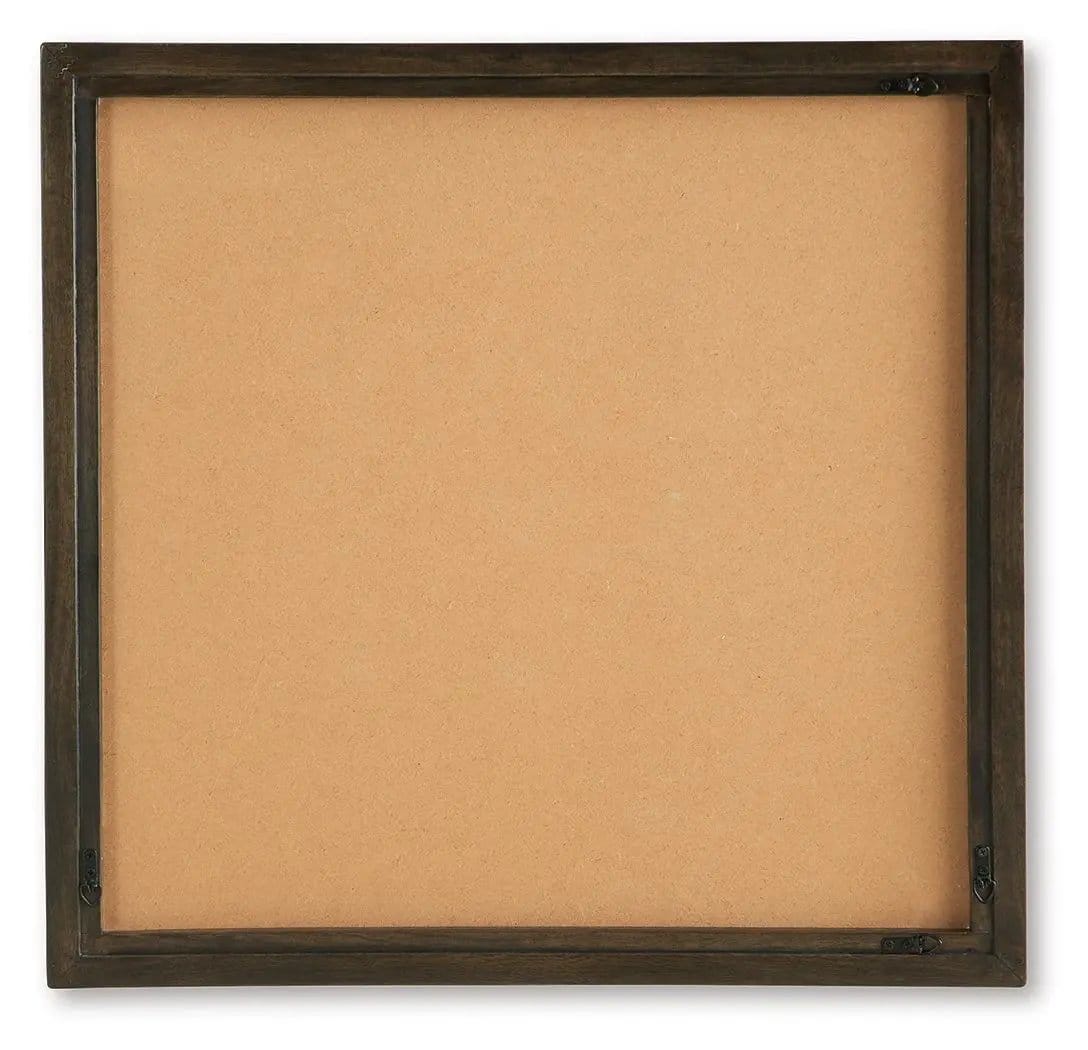 Bachard Wall Decor | 30.25 x 1.75 x 30.13 in | Fabric & Wood | Tan / White