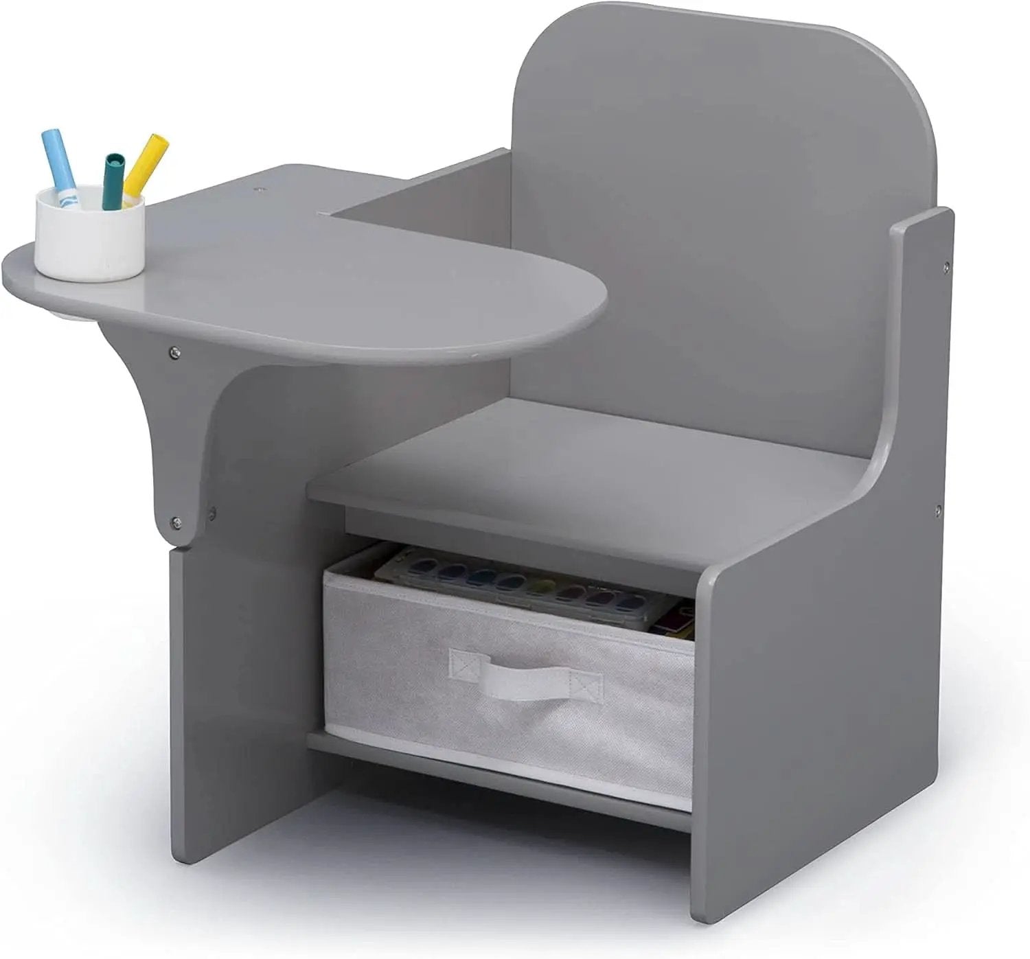 Mysize Chair Desk With Removable Cup Holder Grey Bin from PriceLows™