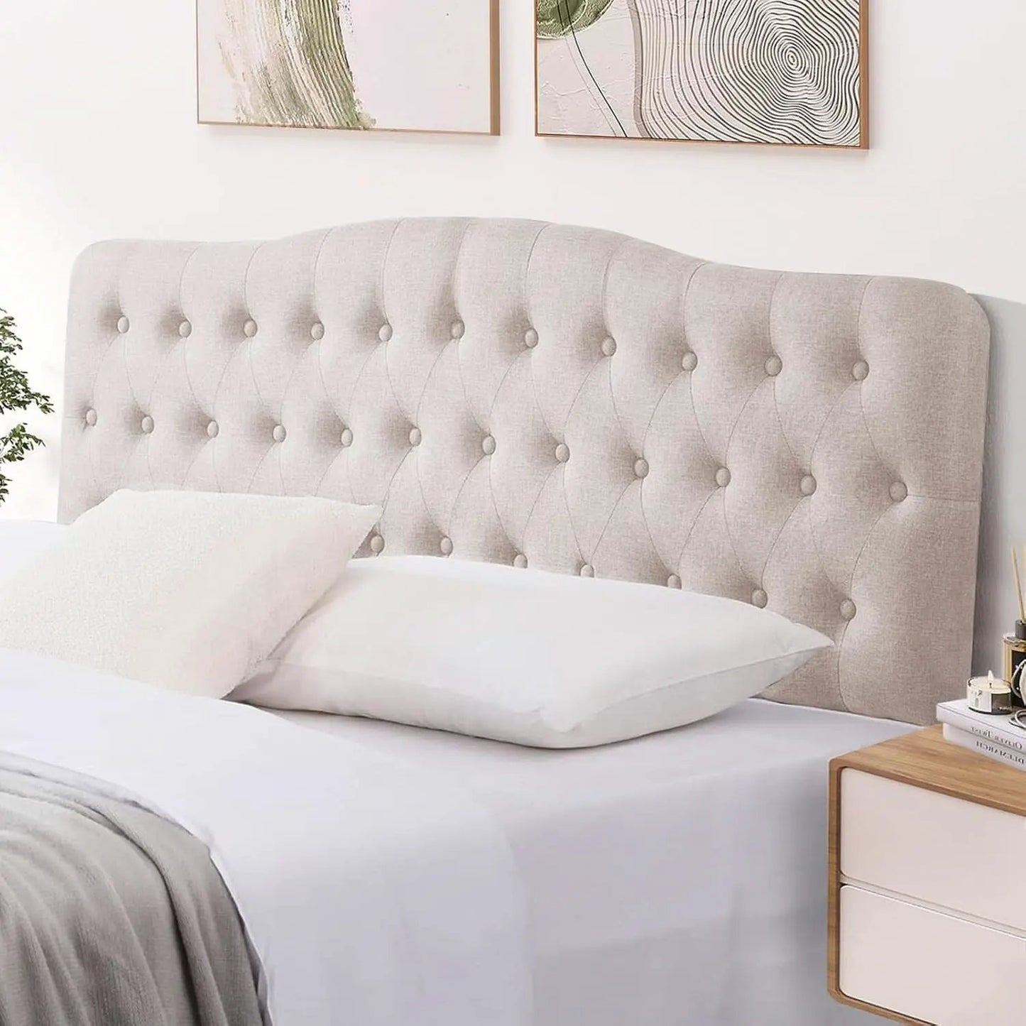 Upholstered Queen Headboard with Adjustable Height and Style from PriceLows™