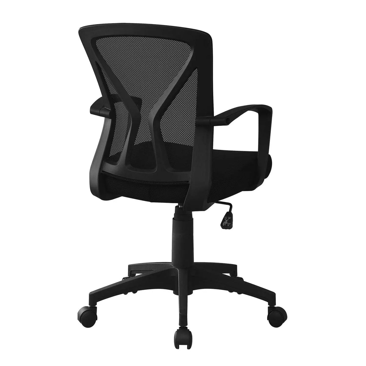 Mesh Mid-Back Office Chair | Fixed Armrests | Deep Extra-Wide Seat | 35.25 Inch Height