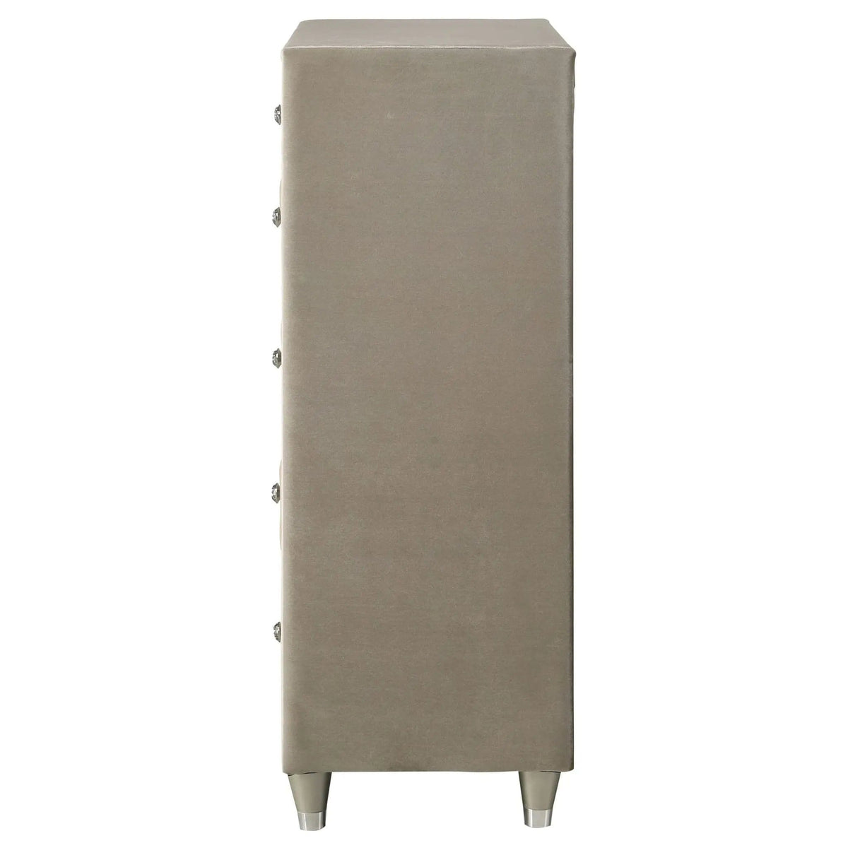 Antonella 5-drawer Bedroom Chest Ivory and Camel | 40.25 x 17.75 x 49 in | Crystal | Bedroom