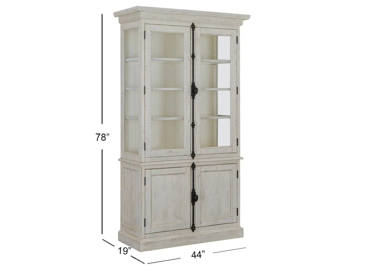 Bronwyn China Cabinet | China Cabinet | Tempered Glass & Mdf | Alabaster