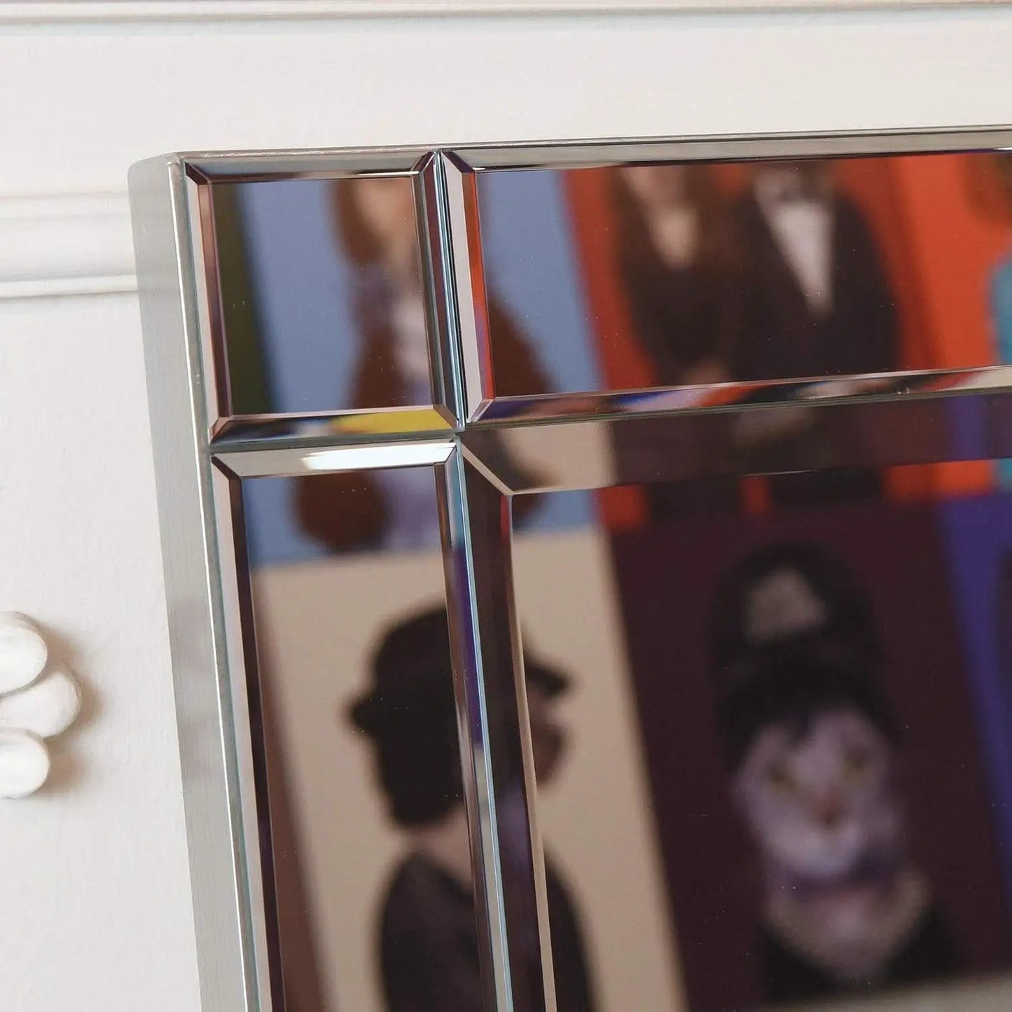 Modern Squared Corner Rectangle Wood Wall Mirror 24 x 54 from PriceLows™