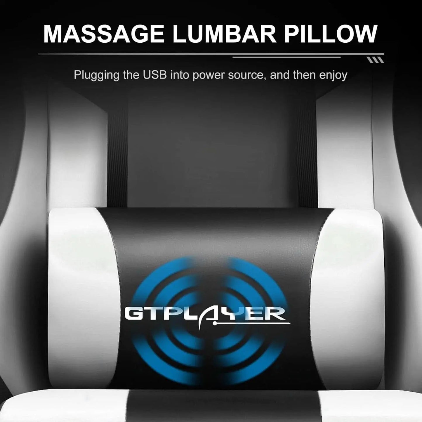 White Gaming Chair With Footrest And Lumbar Support from PriceLows™