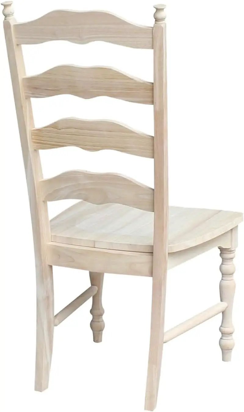 Set Of 2 Maine Ladderback Dining Chairs Unfinished Parawood from PriceLows™