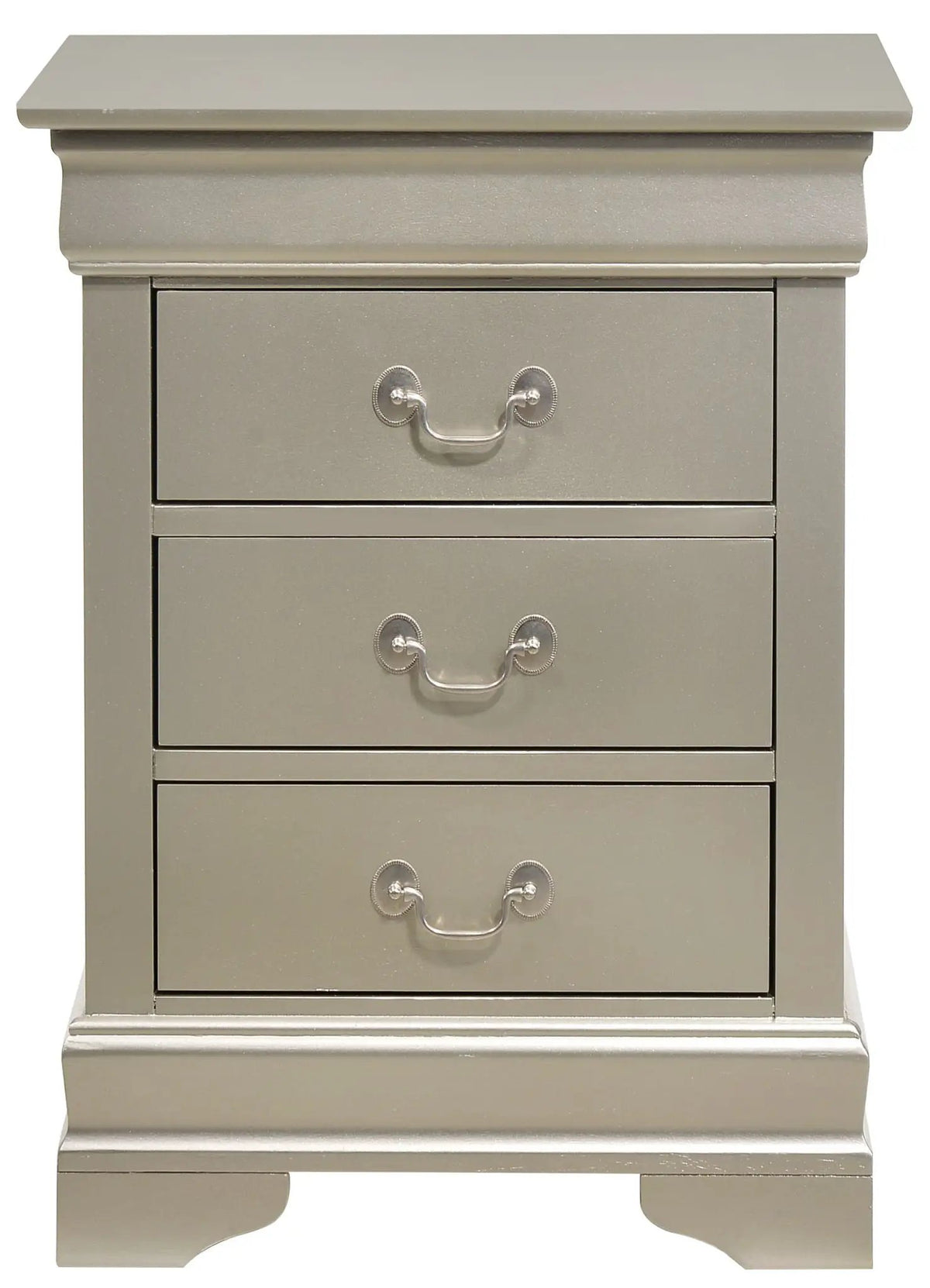 Louis Phillipe Nightstand | Traditional Wood Design | English Dovetailed Drawers | Metal Center Guides