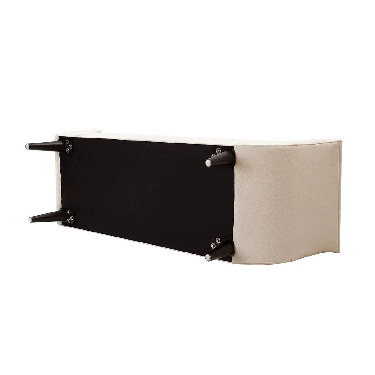 Alma Tufted Flared Arm Entryway Bench | 3 Pieces | Solid Wood | Home