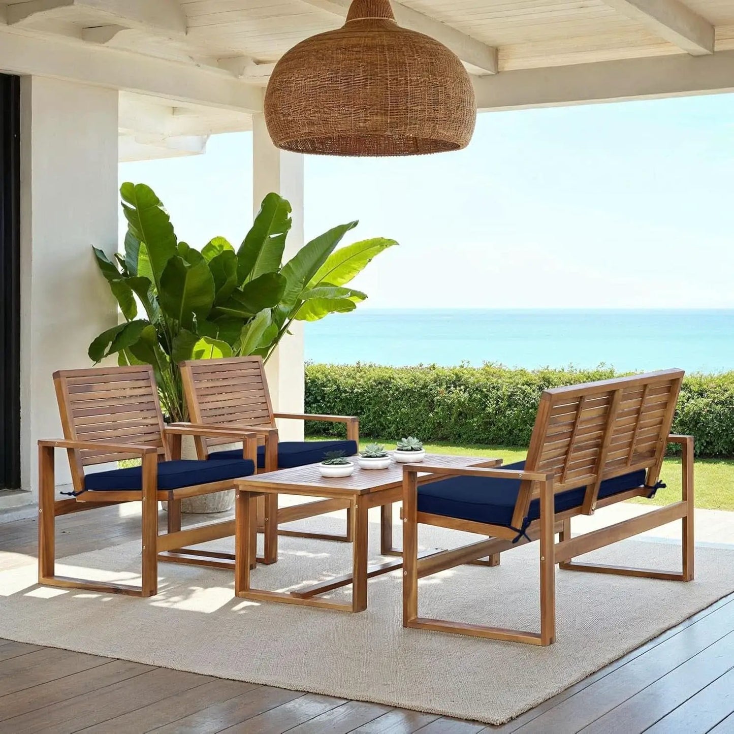 Acacia Patio Furniture Set for Outdoor Dining Comfort from PriceLows™