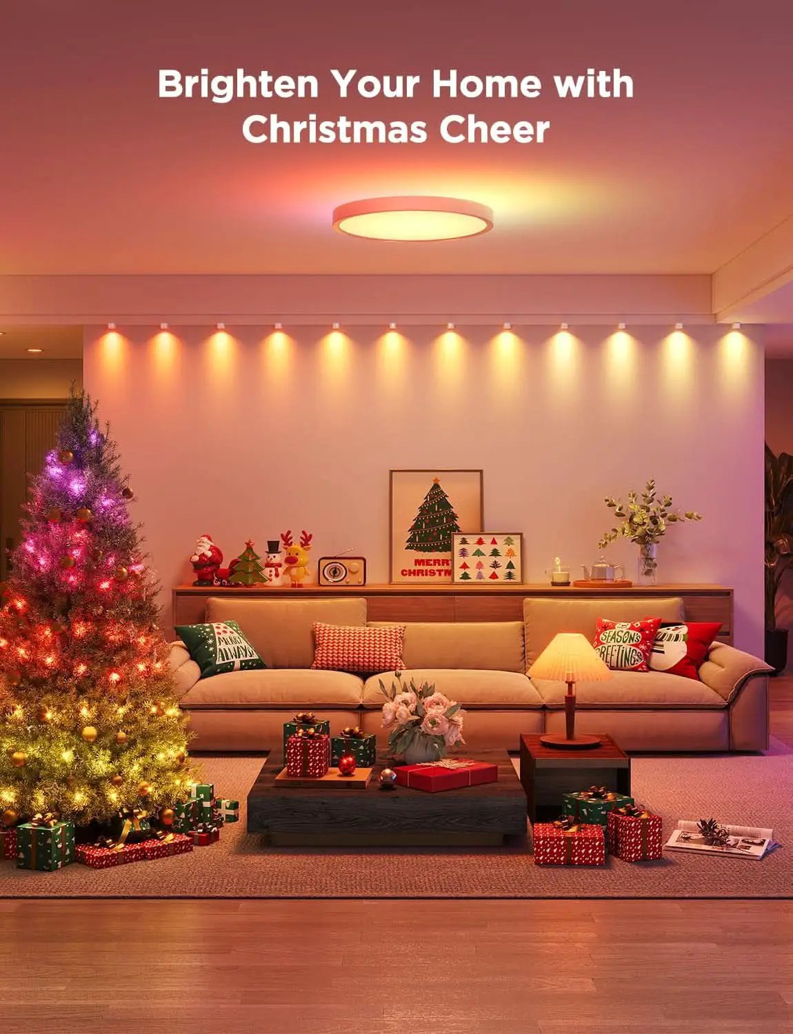 RGBIC Smart Ceiling Light 12 Inch Alexa Compatible from PriceLows™