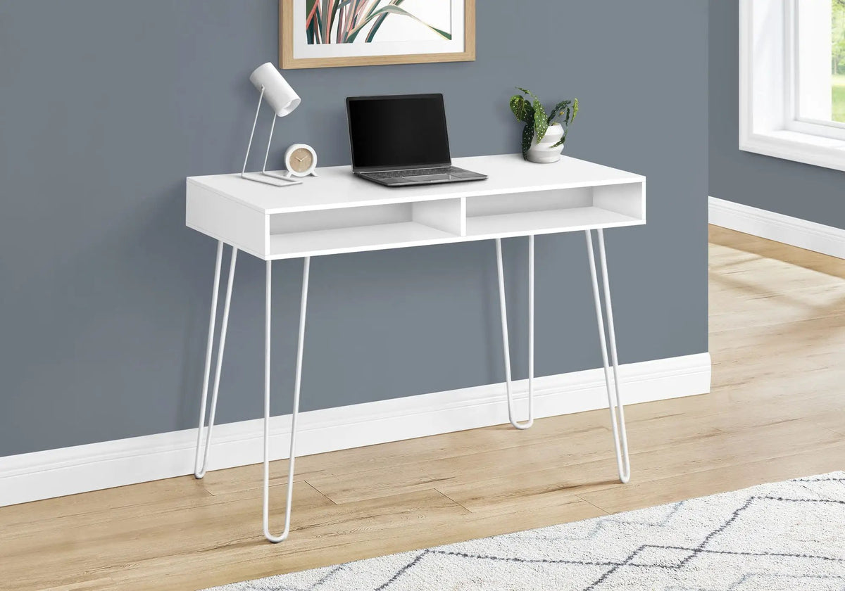 Computer Desk With Cubbies | 40 Inch Width | Left Or Right Setup | Sleek Laminate Finish