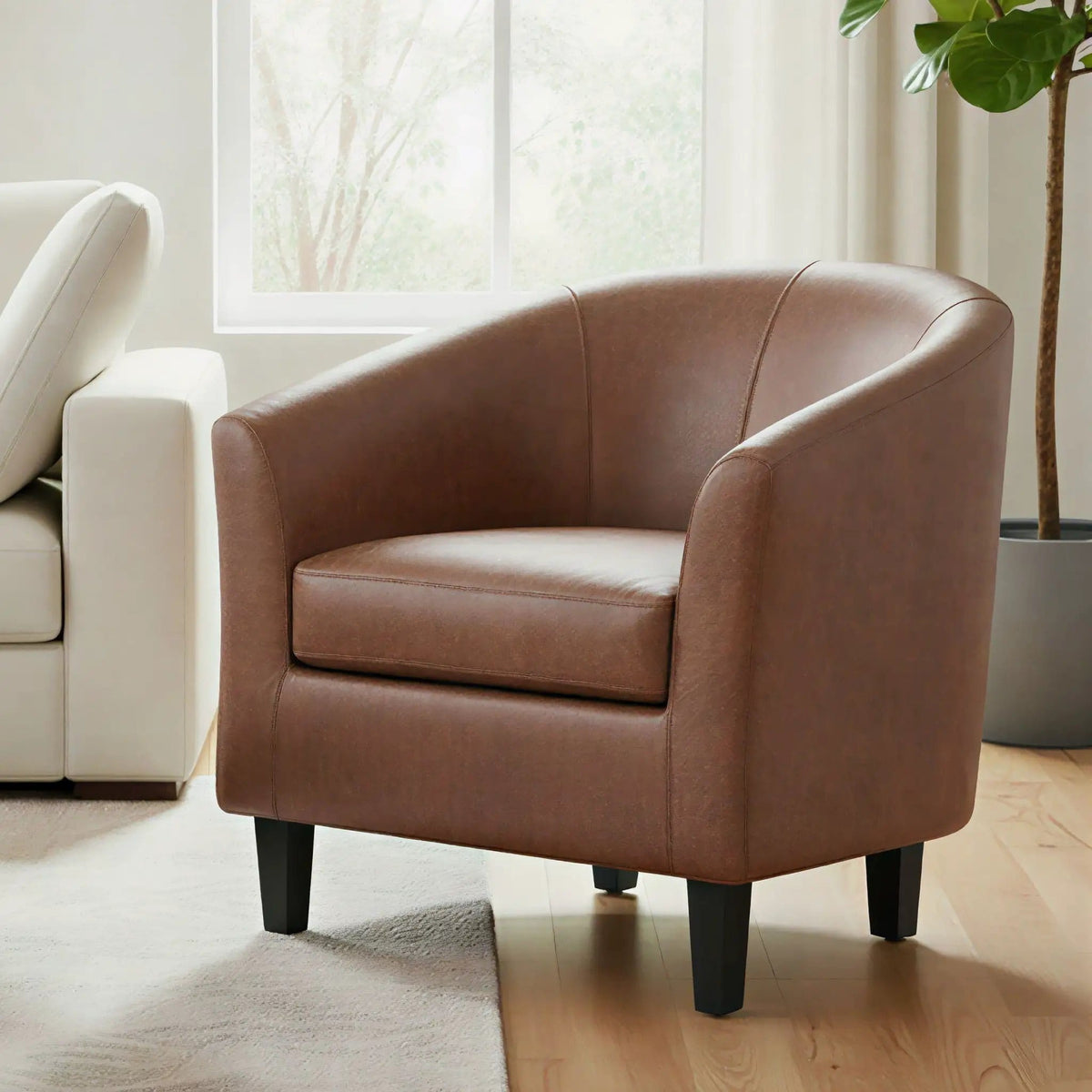 Austin Handcrafted Tub Chair | 2 Pieces | Solid Wood | Living Room