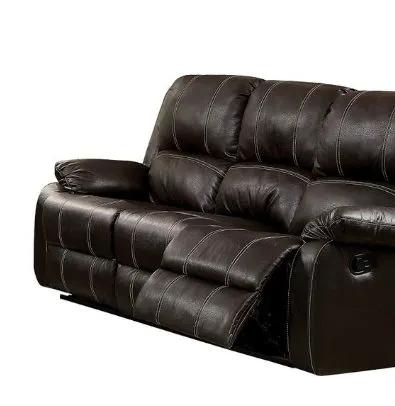 Zuriel Recliner Sofa | Synthetic Upholstery | Smooth Reclining Mechanism | Tight Back Support