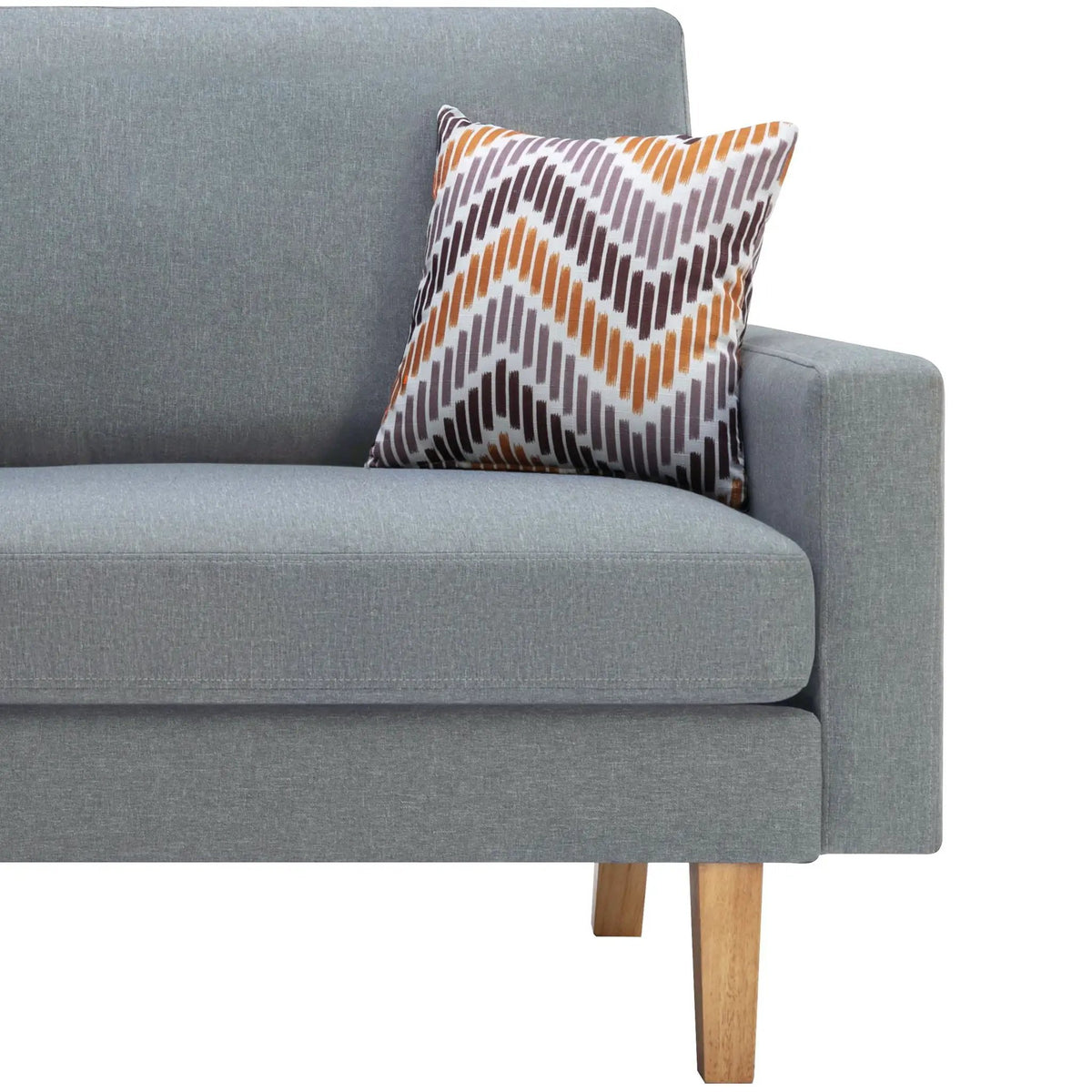 Bahamas Minimalistic Sofa | 2 Throw Pillows | Classic Design | 70 Inch Width
