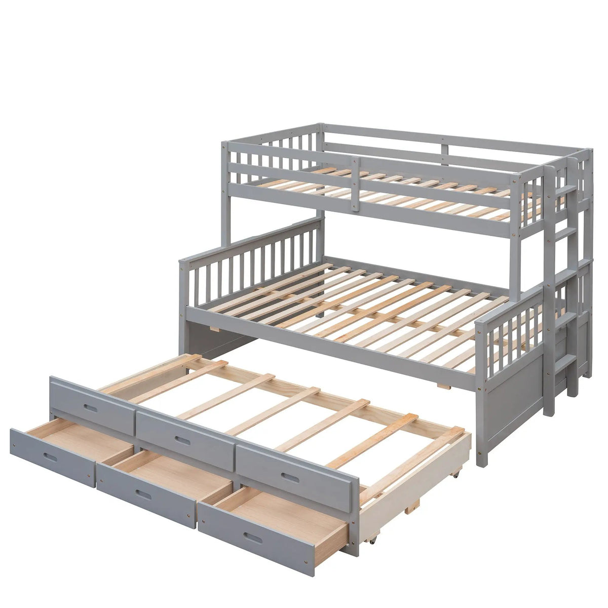 Bunk Bed | Twin Size | Rolling Trundle | Storage Drawers