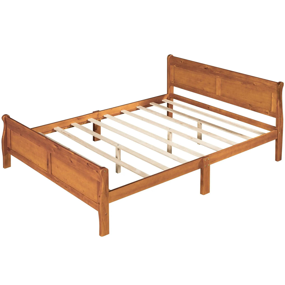 Wood Platform Bed Frame | Headboard Footboard | Wood Slat Support