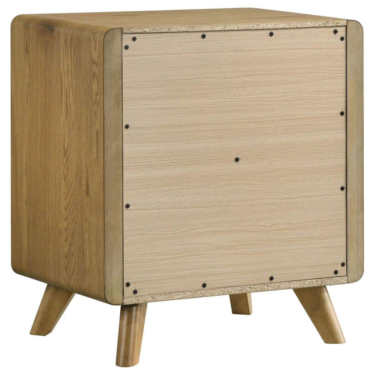 Bennett 2-drawer Bedroom Nightstand Bedside Table | 23.75 x 16.5 x 26.5 in | Rubberwood & Engineered Wood | Light Oak