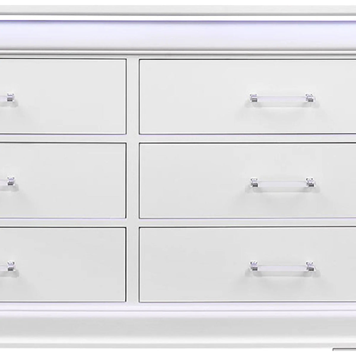 Charlston Dresser | LED Lighting | Six Spacious Drawers | Transitional Style