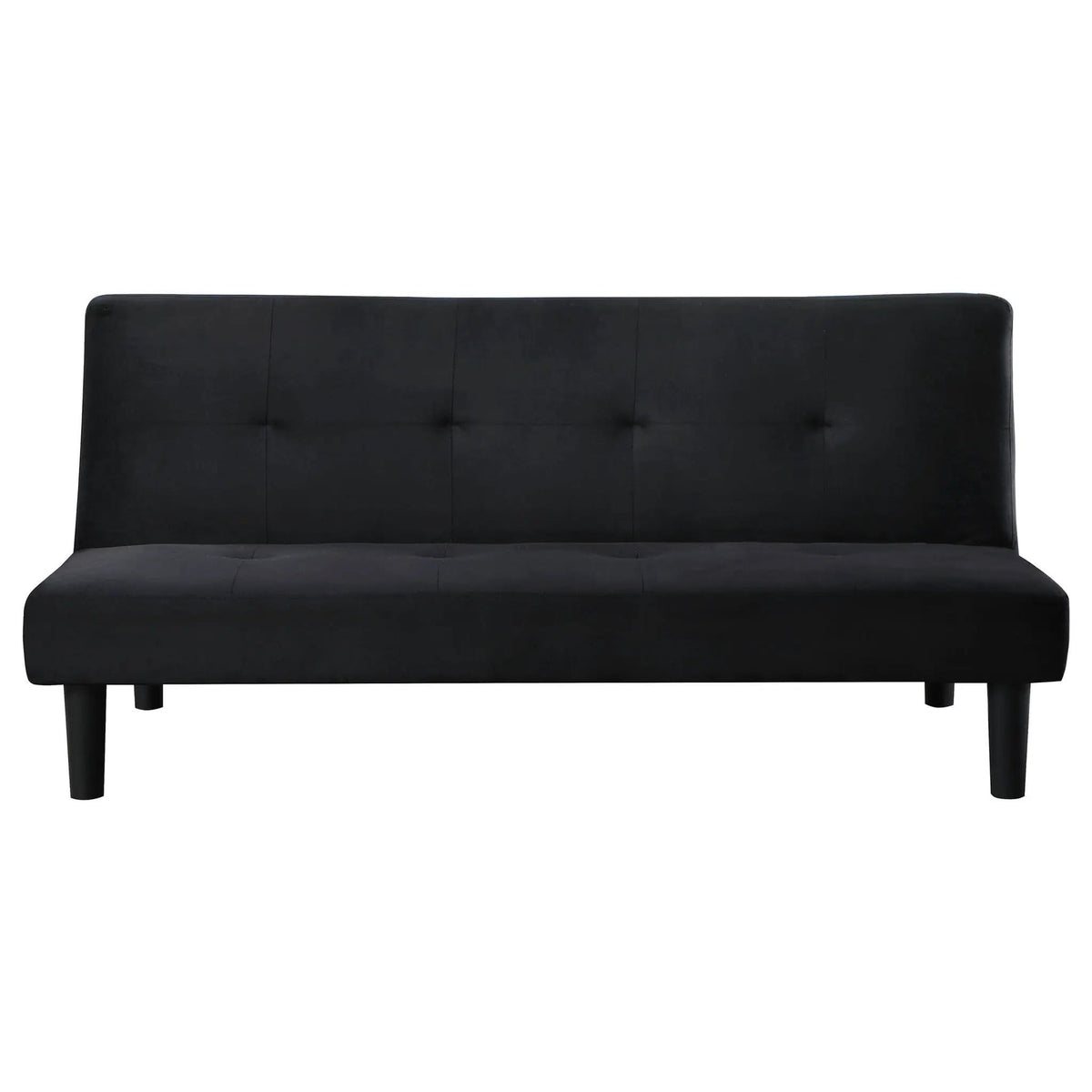 Stanford Upholstered Tufted Convertible Sofa Bed | 65.25 x 32.75 x 29.5 in | Fabric | Black