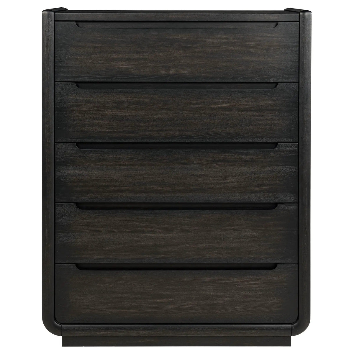 Leandro 5-drawer Bedroom Chest of Drawers Burnished | 40.25 x 19 x 52.75 in | 5-Drawer | Black