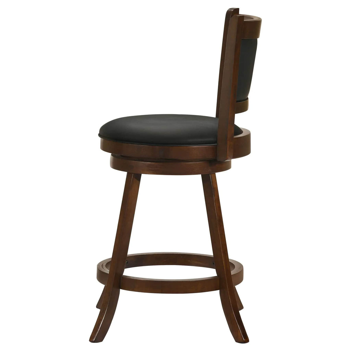 Broxton Upholstered Swivel Counter Chair Chestnut (Set of 2) Counter Height (24"-27") | 17.5 x 19.25 x 37.5 in | Wood | Home