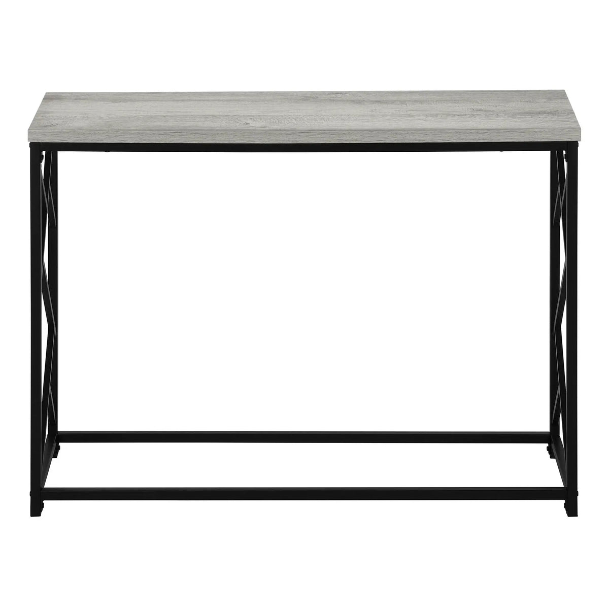 Modern Entryway Console Table | 44 Inch Width | Wood-Look Tabletop | Metal Frame