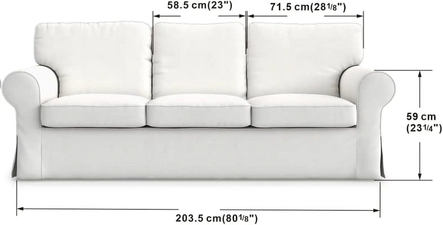 IKEA Ektorp 3 Seat Sofa Slipcover White Replacement from PriceLows™