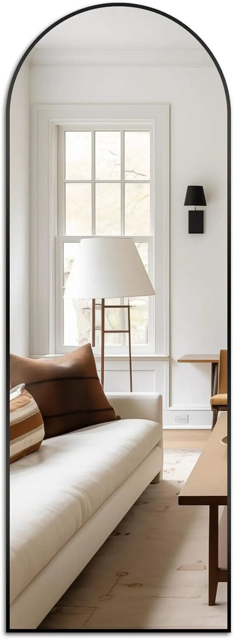 Arched Full Length Standing Mirror 56x20 Large Floor Mirror from PriceLows™