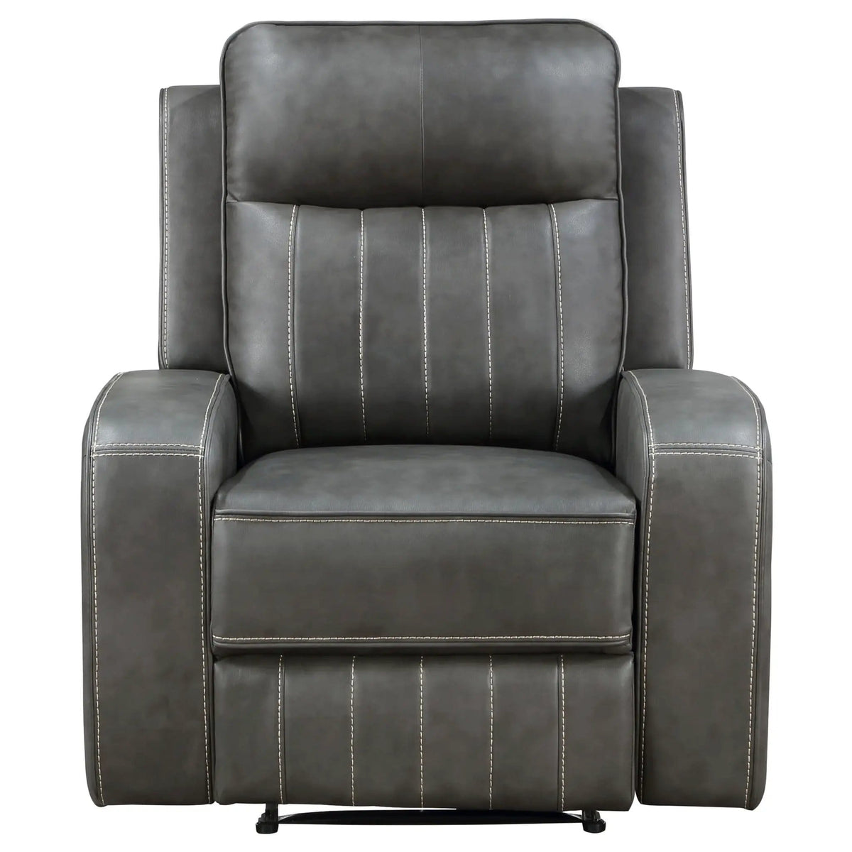 Raelynn Upholstered Track Arm Recliner Reclining Chair | 35.75 x 40.5 x 41.25 in | Living Room Furniture | Grey