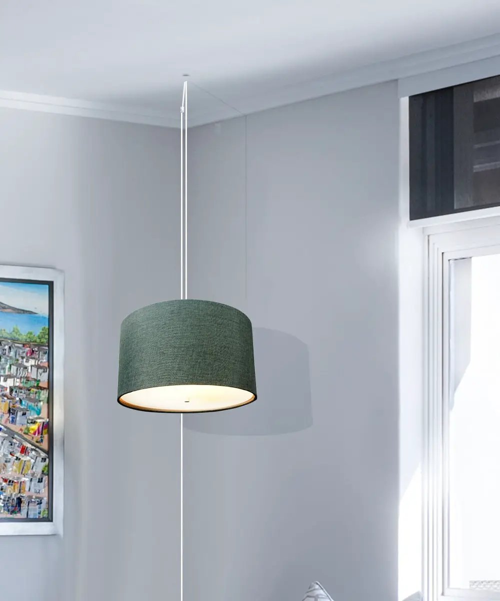 Swag Plug In Pendant Light | 2 Light 18 Inch | Granite Gray