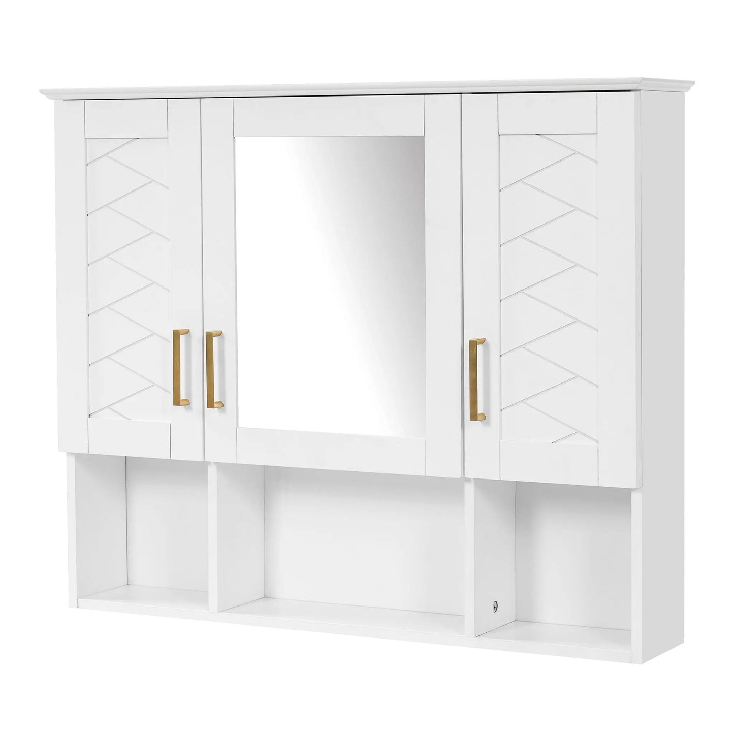 Modern Wall Mounted Medicine Cabinet With Adjustable Shelves, Soft Close Doors, High Define Mirror from PriceLows™