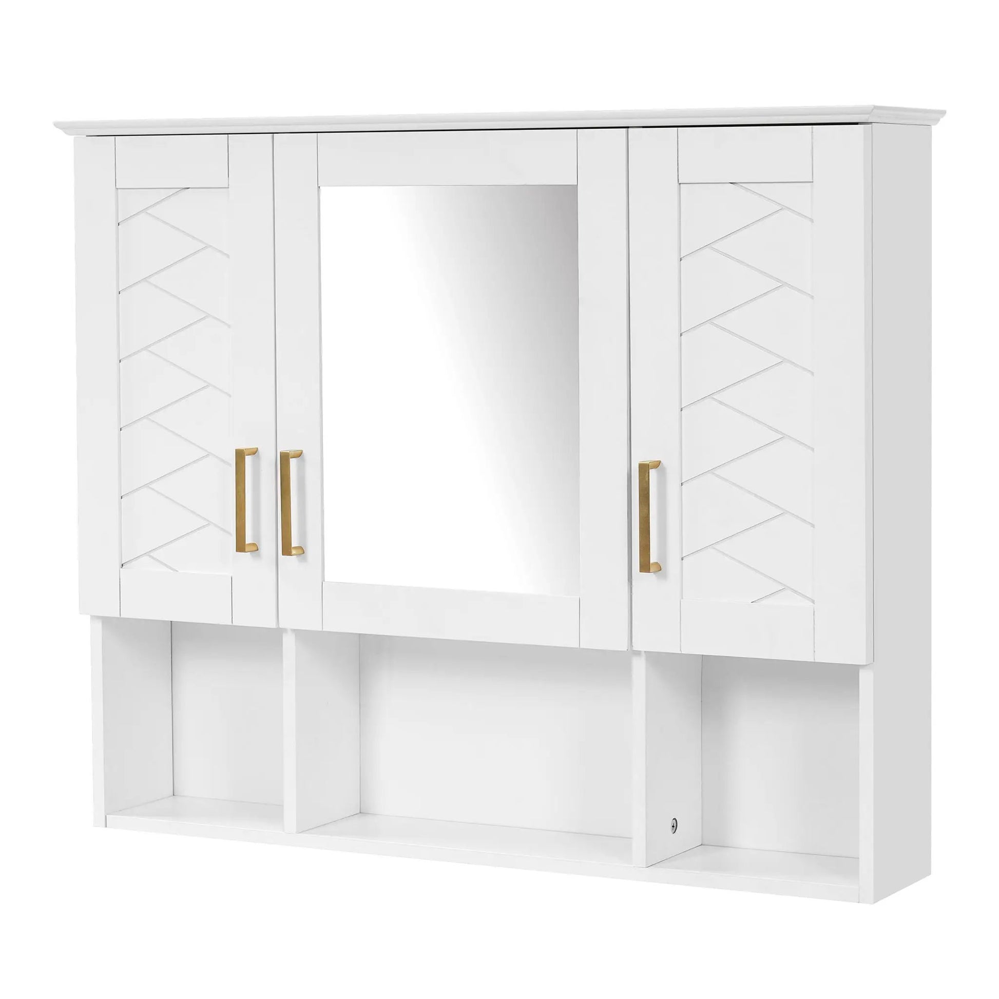 Modern Wall Mounted Medicine Cabinet With Adjustable Shelves, Soft Close Doors, High Define Mirror from PriceLows™