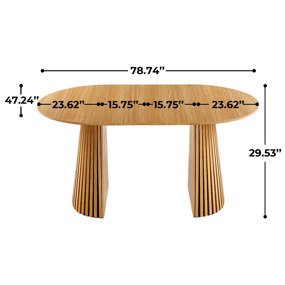 Extendable Dining Table | Pedestal Frame | Durable MDF Top | Warm Oak
