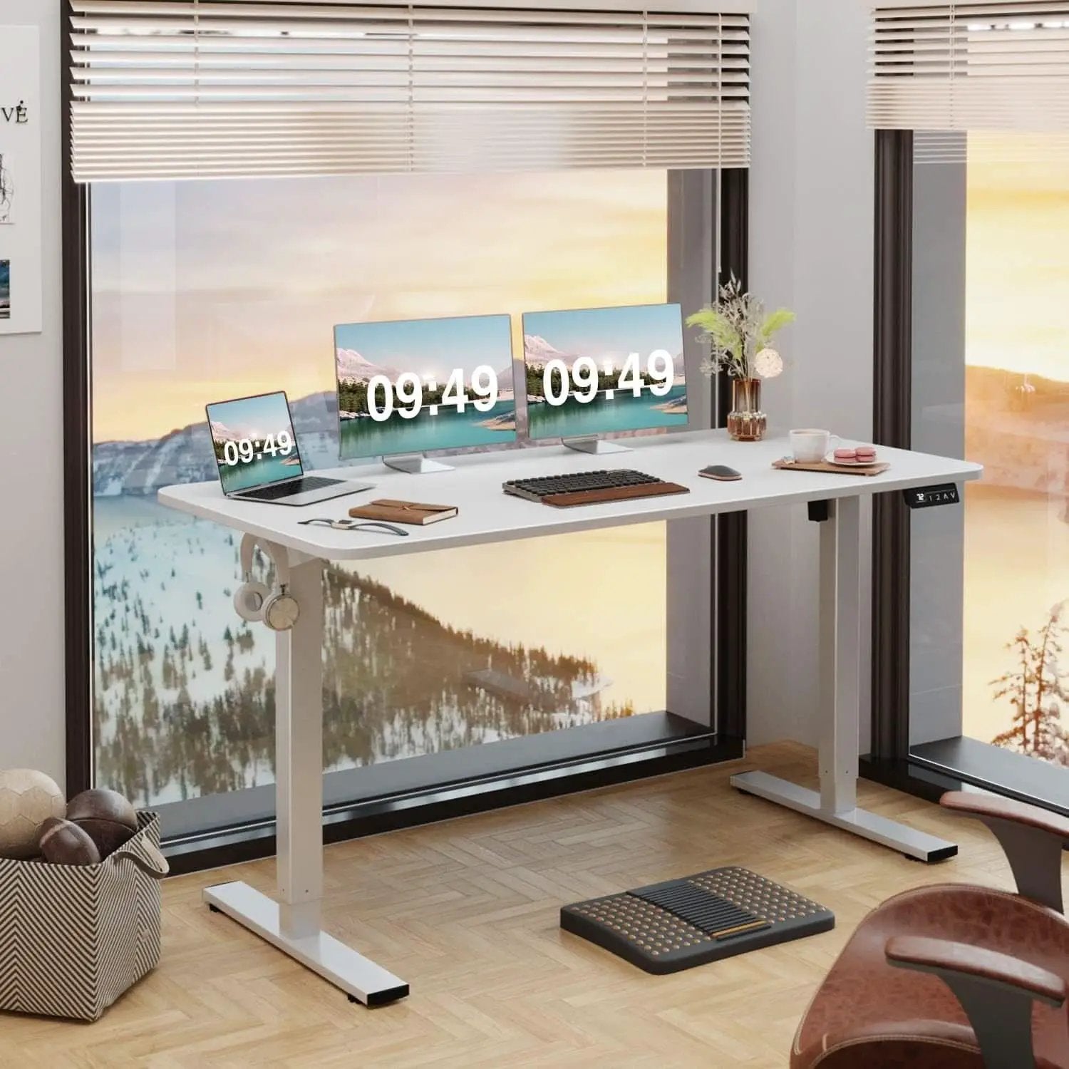 Electric Standing Desk 55x24 Inches Memory Presets from PriceLows™