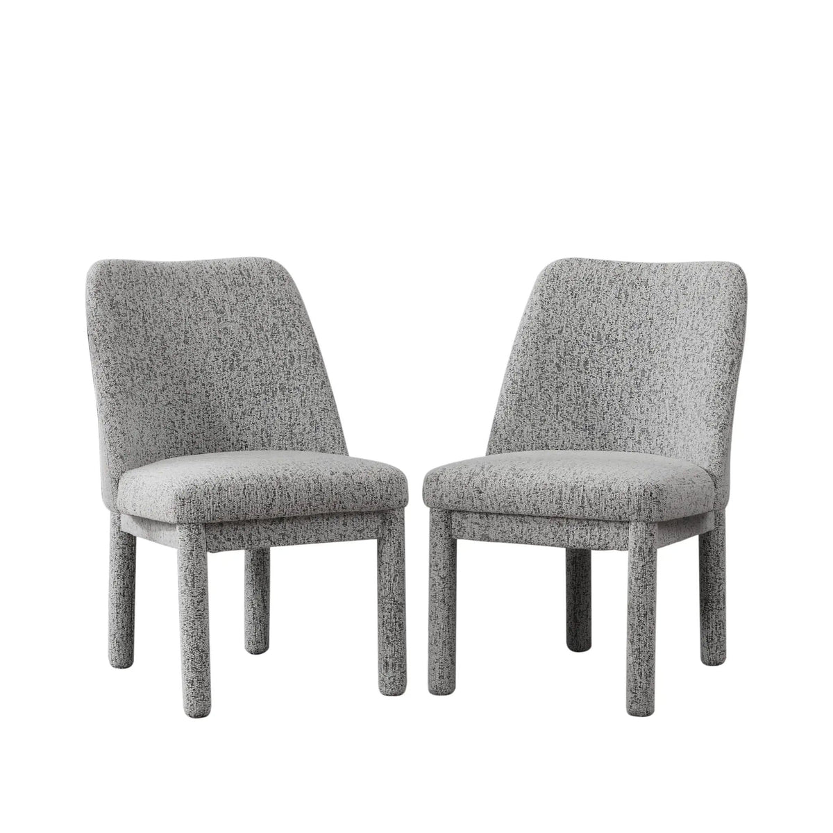 Wide Minimalist Dining Chair Chair Set | Chair Set | Rubberwood & Fabric | Dining Room