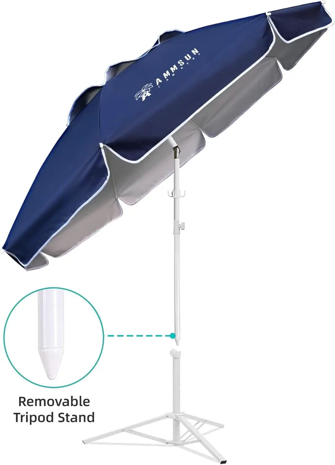 Six Point Five Foot Portable Shade Umbrella With Stand from PriceLows™