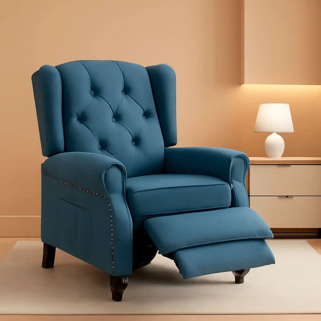 Wingback Recliner Chair With Massage And Heat Living Room from PriceLows™