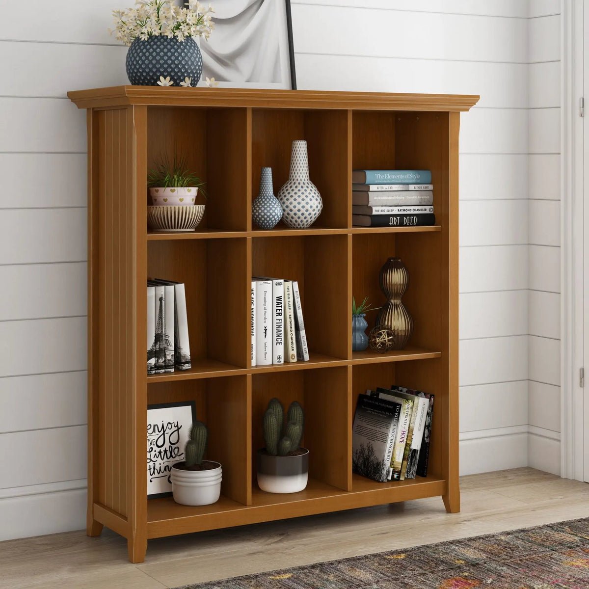 Acadian Cube Storage | Handcrafted Solid Wood | Twelve Large Cubbies | 57 Inch Width